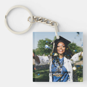Personalised Graduation Photo and Name Key Ring