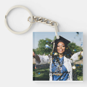 Personalised Graduation Photo and Name Key Ring