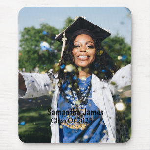 Personalised Graduation Photo and Name Mouse Mat