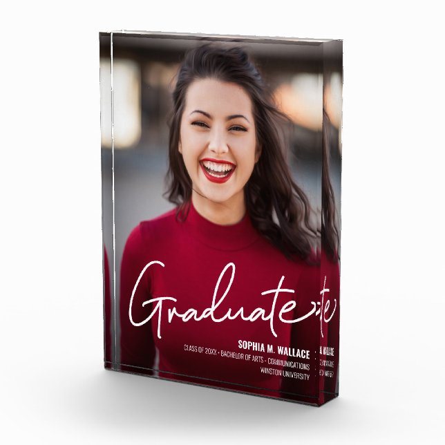 Personalised Graduation Photo Graduate script (Right)