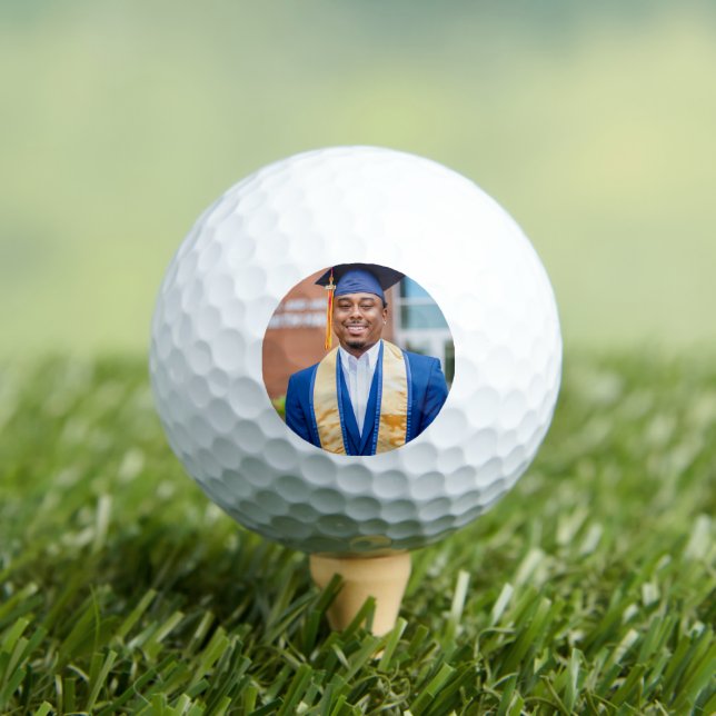 Personalised Graduation Photo Keepsake Memory Gift Golf Balls (Insitu Tee)