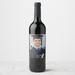 Personalised Graduation Photo Keepsake Memory Gift Wine Label
