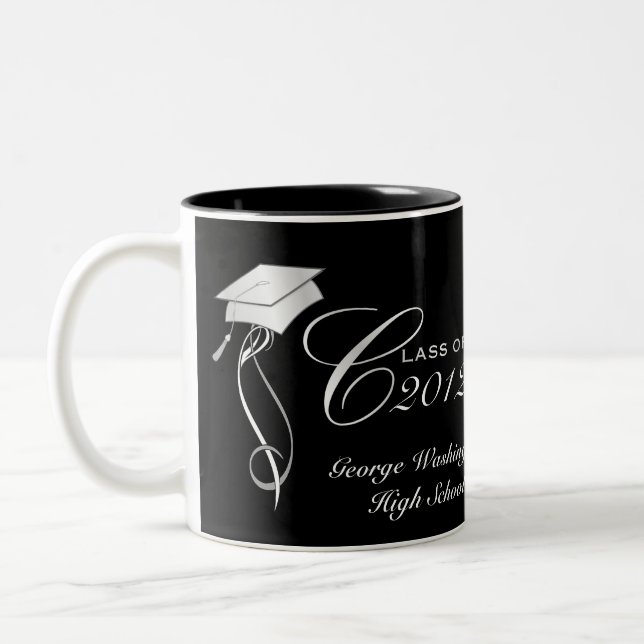Personalised Graduation Photo Mugs - Silver (Left)