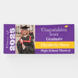 Personalised Graduation Photo, Name class of 2026 Banner