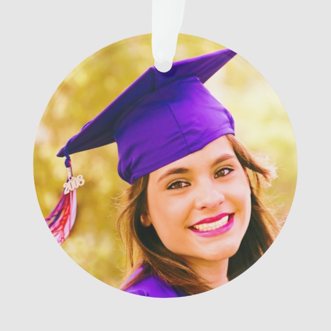 Personalised Graduation Photo Ornament (Front)