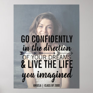 Personalised Graduation Photo Quote Poster