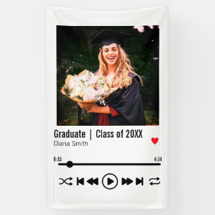 Personalised Graduation Photo Song Playlist Banner