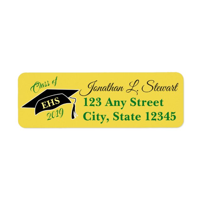Personalised Graduation Return Address Labels (Front)