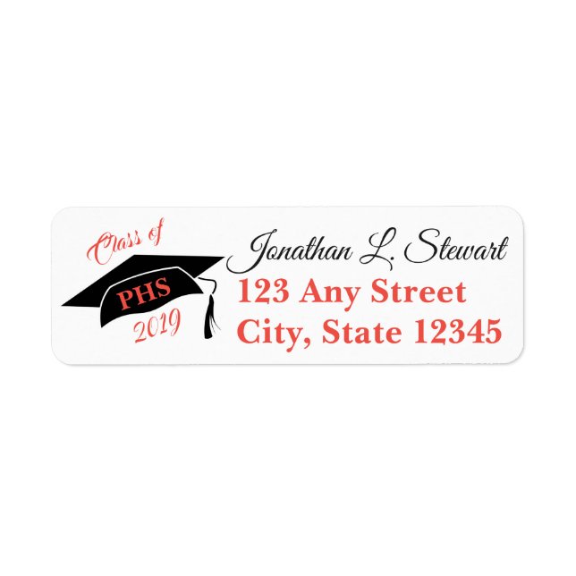 Personalised Graduation Return Address Labels (Front)