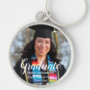 Personalised Graduation Simple Photo Key Ring