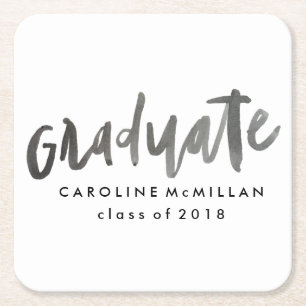 Personalised Graduation Square Paper Coaster