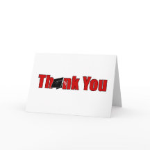 Personalised Graduation Thank You Card Red & Black