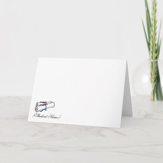Personalised Graduation Thank You Card/Stationery (Front)