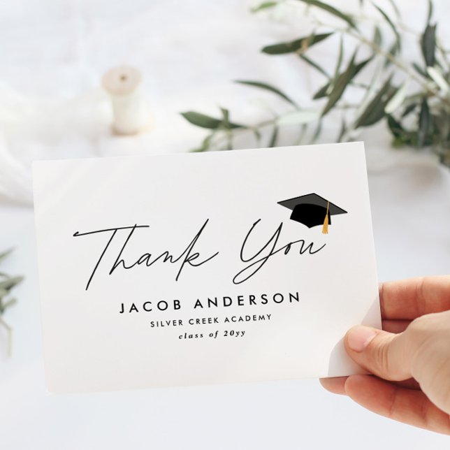 Personalised Graduation Thank You Custom Name Card (Creator Uploaded)