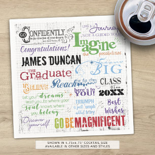 Personalised Graduation Word Art Napkin