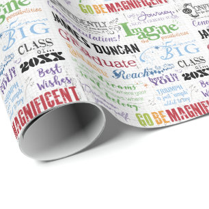 Personalised Graduation Word Art Wrapping Paper