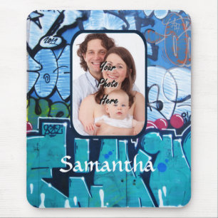 Personalised graffiti mouse mat