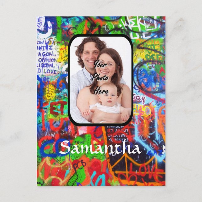 Personalised graffiti postcard (Front)