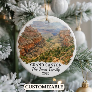 Personalised Grand Canyon National Park, Arizona Ceramic Tree Decoration