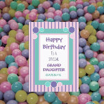 Personalised Grand daughter birthday greeting card<br><div class="desc">Happy birthday from grandparent</div>