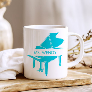 Personalised Grand Piano Coffee Mug