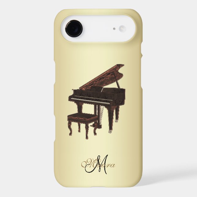Personalised Grand Piano Music iPhone Case (Back)