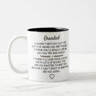 Personalised Grandad To Be from Bump Christmas Two-Tone Coffee Mug