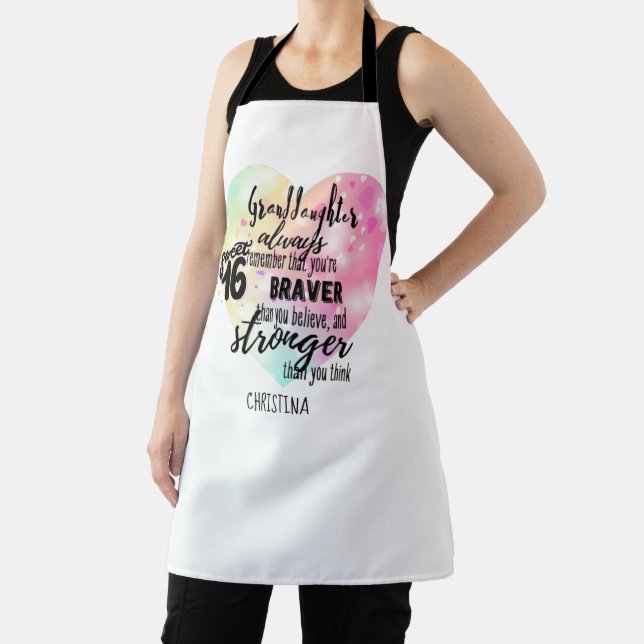 Personalised GRANDAUGHTER Gifts | Cute Quotes Fun  Apron (Insitu)