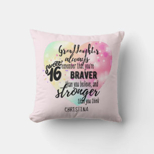 Personalised GRANDAUGHTER Gifts   Cute Quotes Fun  Cushion