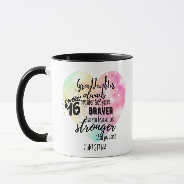 Personalised GRANDAUGHTER Gifts | Cute Quotes Fun  Mug (Left)