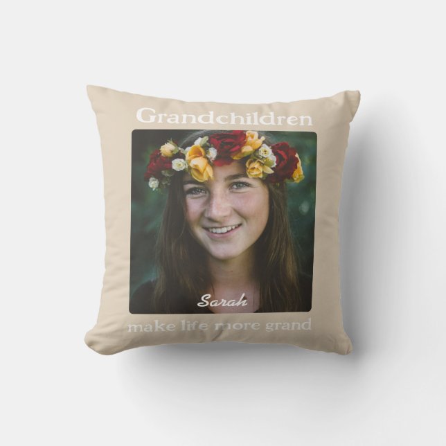 Personalised Grandchildren Cushion for grandparent (Front)