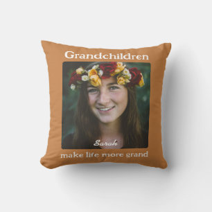 Personalised Grandchildren gift for grandparents Cushion