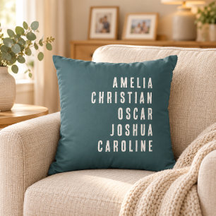 Personalised Grandchildren Names Family Cushion
