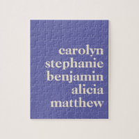 Personalised Grandchildren Names in Purple