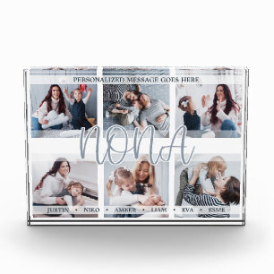 Personalised Grandchildren Nona Photo Block