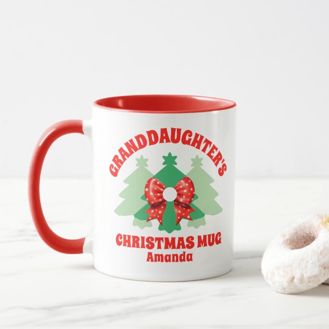 Personalised Granddaughter's Christmas Mug (With Donut)