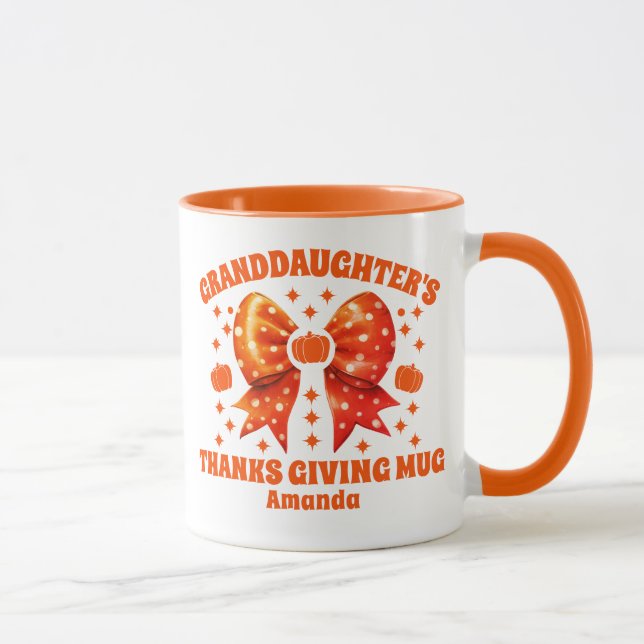 Personalised Granddaughter's Thanksgiving  Mug (Right)