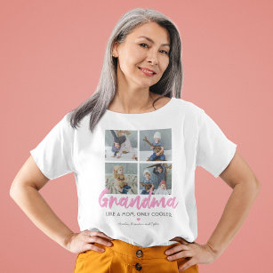 Personalised Grandma 4 Photo T-Shirt