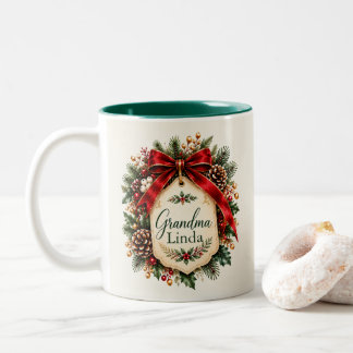 Personalised Grandma Christmas Mug | Custom Name