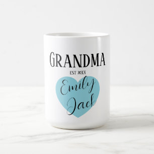 Personalised Grandma Customs script Name Coffee Mug