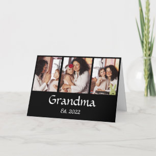 Personalised Grandma Established 3-Photo Collage Card