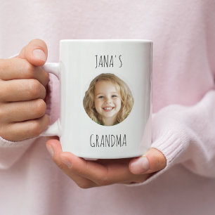 Personalised Grandma Gift   Custom Grandchild Face Coffee Mug