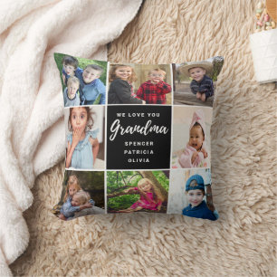 Personalised Grandma Gift From Grandkids 9 Photo   Cushion
