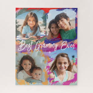 Personalised Grandma Gift Grandkids Fun Photo Jigsaw Puzzle