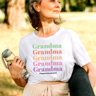 Personalised Grandma GrandKids Mother's Day T-Shirt