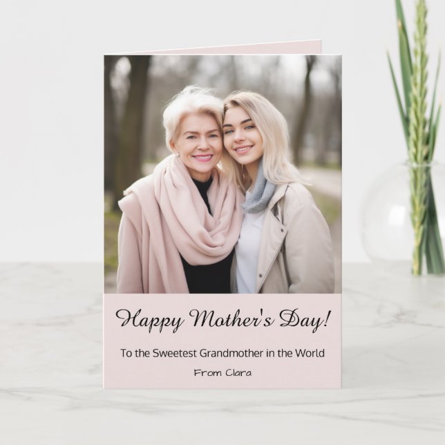 Personalised Grandma Mother's Day Greeting Card  (Front)