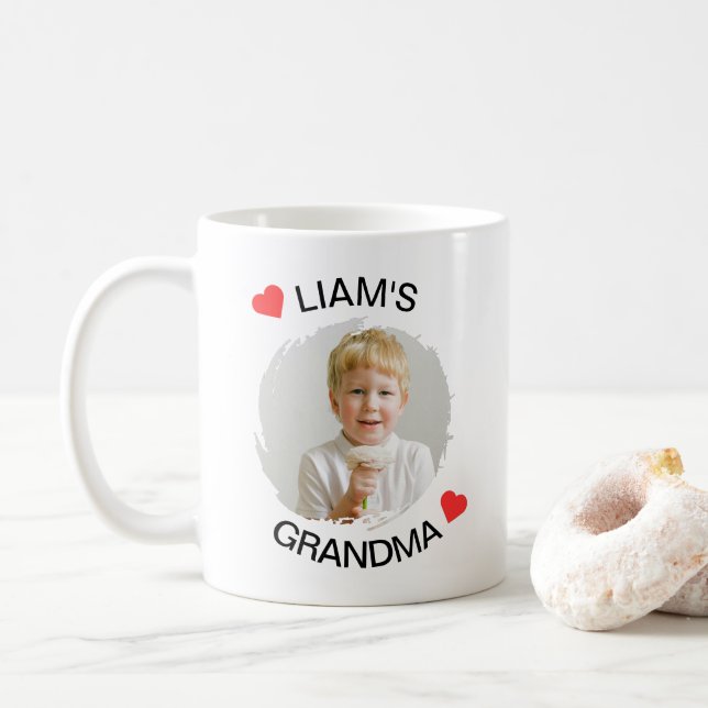 Personalised Grandma Mug – Custom Child Face  (With Donut)