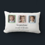 Personalised Grandma Photo | Custom Gift Lumbar Cushion<br><div class="desc">Celebrate Grandma with a gift she'll treasure forever! This personalised photo lumbar pillow features three framed photo slots with soft pastel borders and the heartfelt message “Grandma, you are our favourite.” Add your children’s or grandchildren’s photos for a truly meaningful and cosy keepsake. Perfect for birthdays, Mother’s Day, Grandparents’ Day,...</div>