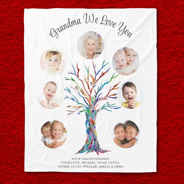 Personalised Grandma Photo Keepsake Fleece Blanket (Creator Uploaded)