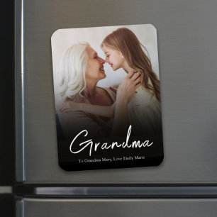 Personalised Grandma Photo Simple Modern Custom Magnet